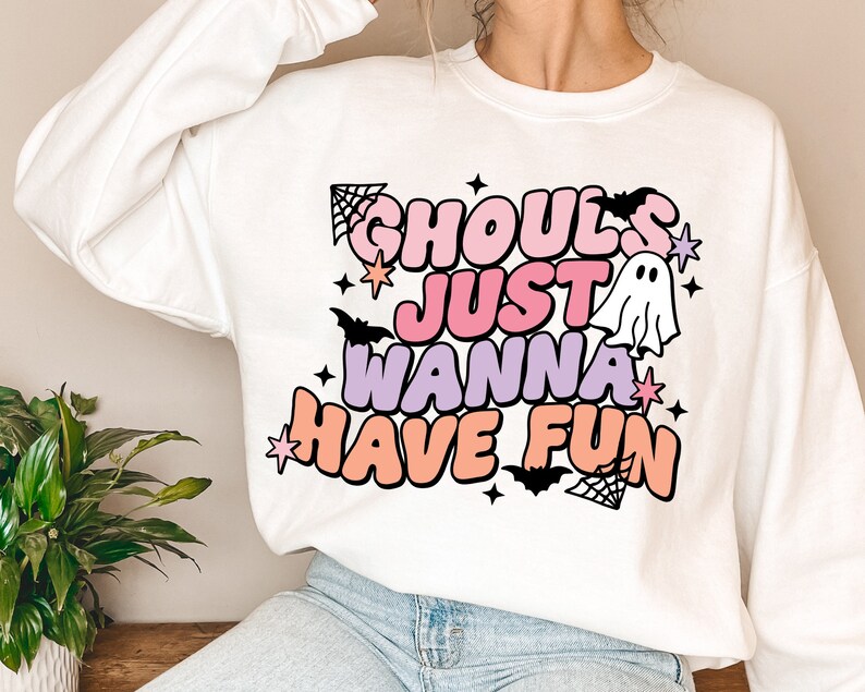 Halloween Ghost SVG Bundle, cute ghost svg file, ghost pumpkin svg, Retro Halloween SVG, Ghouls svg, Halloween shirt svg, Trendy Halloween image 8
