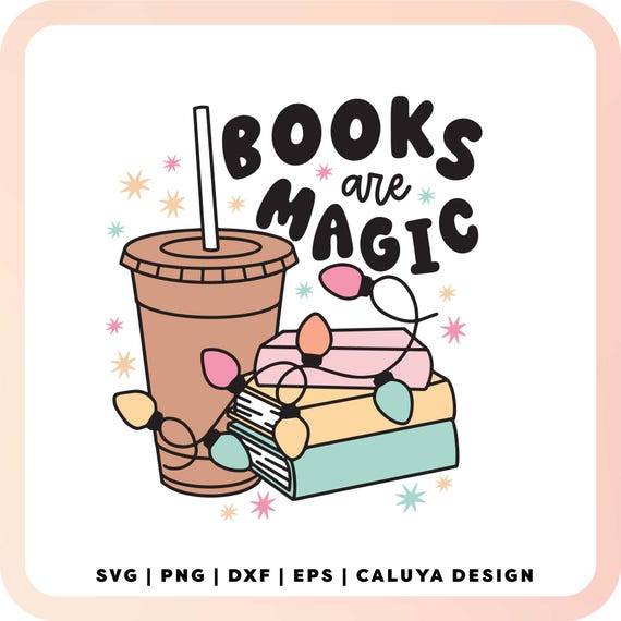 Books Are Magic SVG | Bookish Christmas SVG | Christmas Light SVG | Christmas Book svg | Book Lovers svg | Christmas Book Sublimation png