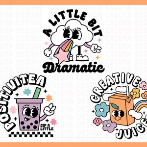 funny coffee mug saying SVG | Retro Character SVG, Self Love SVG, Mental Health svg, Cute Sticker svg, Over thinker svg, Libbey can wrap svg image 6