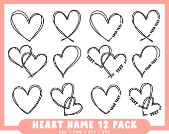 Custom Heart Name SVG | grandma svg heart with names | heart svg with name | name and hearts svg | heart name svg | mom Shirt SVG | Grandma