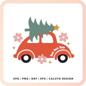 Christmas Bug Car SVG | Christmas Truck SVG | Retro Christmas SVG | Cute Christmas svg | Libbey Can wrap svg | Cricut, Cameo Silhouette