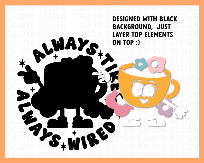 funny coffee mug saying SVG | Retro Character SVG, Self Love SVG, Mental Health svg, Cute Sticker svg, Over thinker svg, Libbey can wrap svg image 4