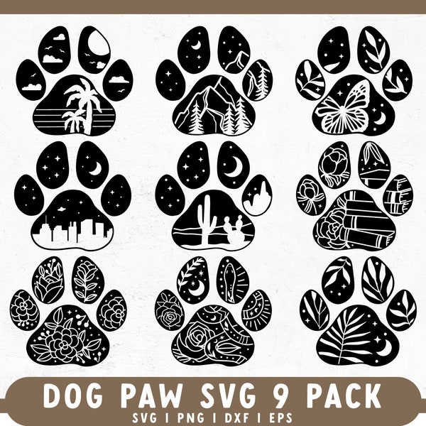 Dog Paw Prints SVG | Dog Paw SVG Bundle | Dog Mom and Paw Prints SVG | Dog Love svg | Dog mom svg | Dog mama svg | Dog Lover svg | Perro svg