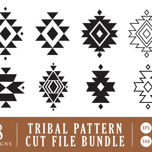 Tribal Pattern SVG | Geometric Pattern SVG | diy Tile SVG | Southwestern svg | Native American Pattern svg Cricut, Cameo Silhouette