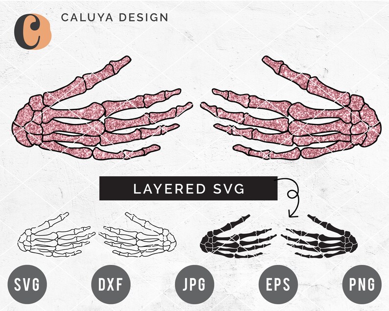 Download Layered Skeleton Hands Halloween SVG cut file for Cricut ...