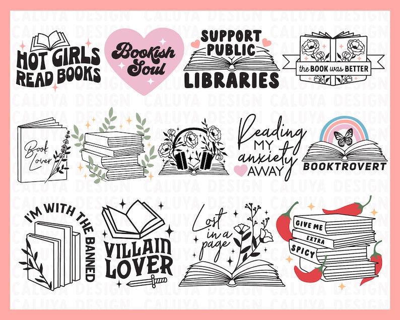 book quotes svg | book lover svg | book sticker svg | book shirt svg | book svg bundle | Spicy Book SVG | smut book svg, Reading SVG, Cricut image 3