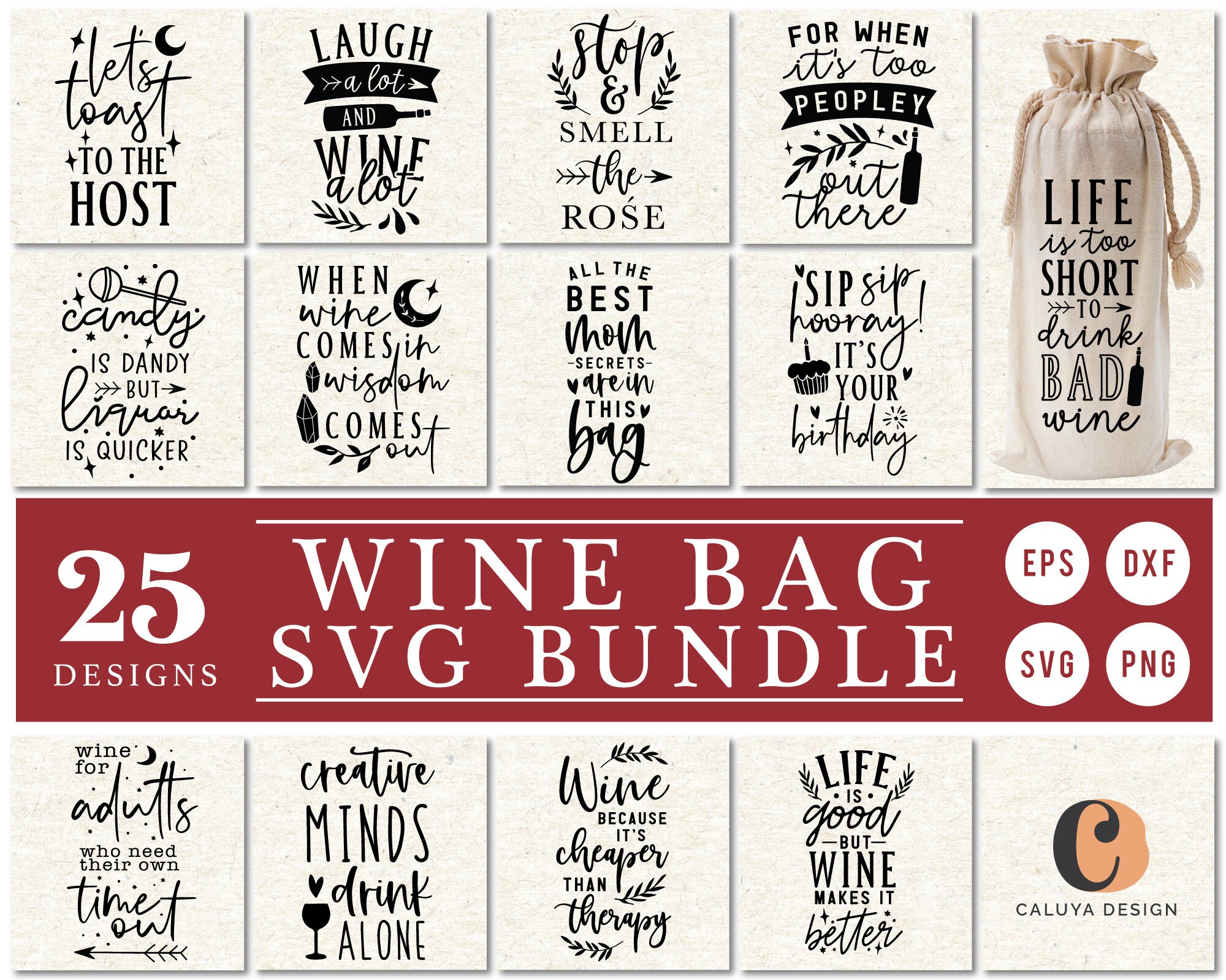 Wine Bag Making SVG Cut File for Cricut Cameo Silhouette Etsy Canada