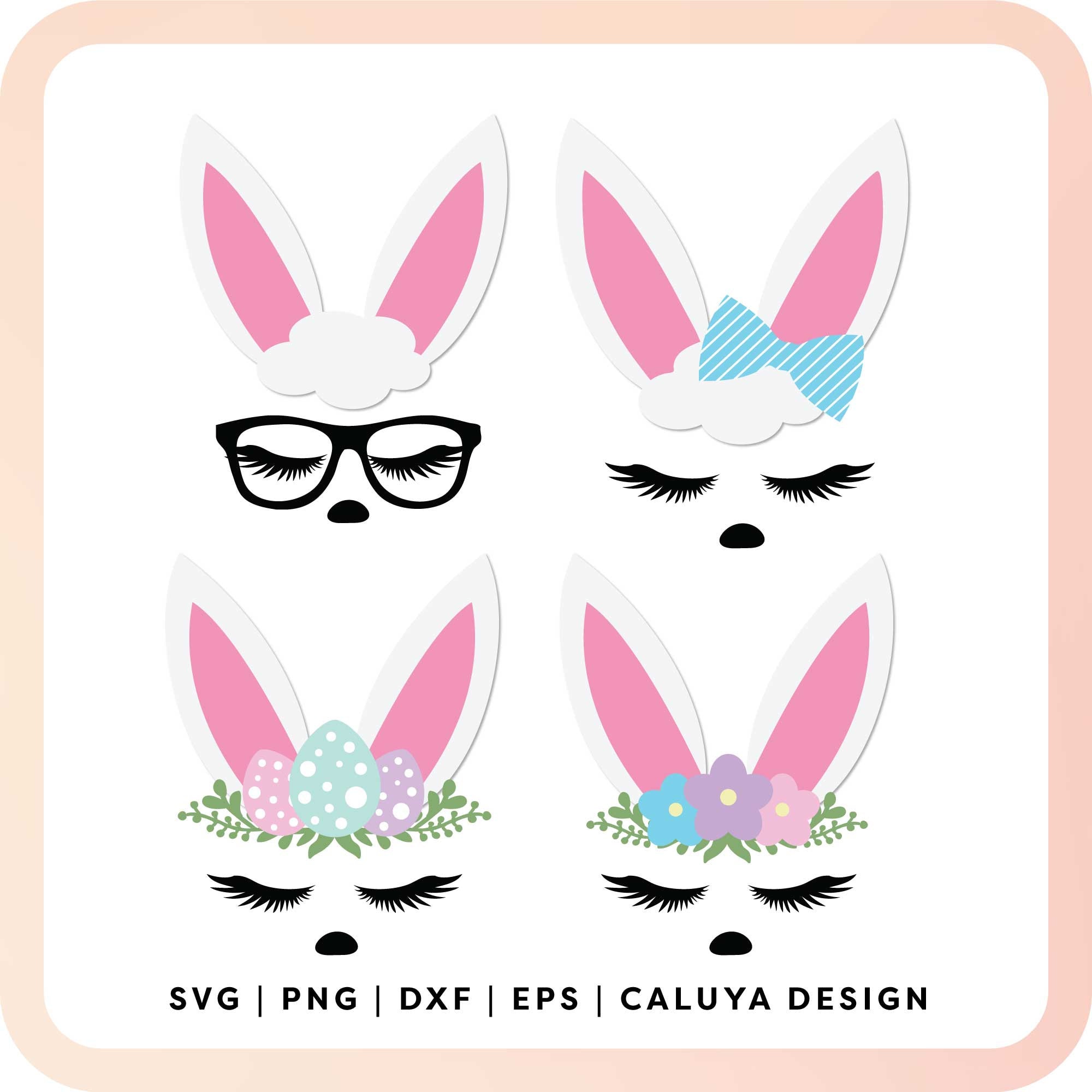 Cute Bunny Face SVG | Boy Easter SVG, Easter Kids T-shirt SVG, First ...