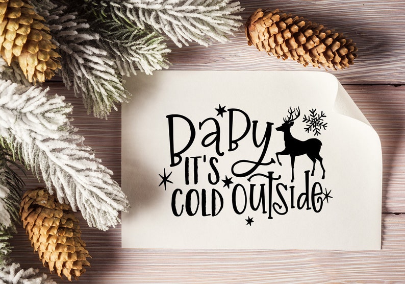 Christmas Quote SVG Cut File Bundle Deal Cut File for Cricut & Cameo Silhouette Holiday Quote, Reindeer, Cozy Winter Quote Printable image 8