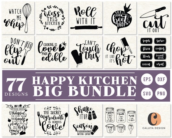 Download Happy Kitchen Svg Cut File Bundle Deal Cut File For Cricut Etsy PSD Mockup Templates