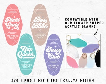 Motel keychain SVG | Keychain Template SVG | SVG for Keychain Making | Vintage Motel Keychain Free svg  for Cricut, Cameo Silhouette