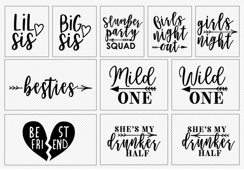 Download Besties T-shirt SVG Cut File Bundle Deal Cut File for ...