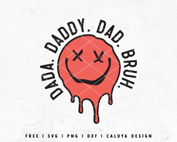 Daddy SVG | Dad Shirt svg | Trendy Dad SVG | Retro Dad SVG | Smiley face svg | Fathers day svg | Gift for dad svg Cricut, Cameo Silhouette