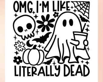 Cute Ghost SVG | Halloween Ghost SVG | Sheet Ghost SVG | Spooky Season svg | Cute Skull svg | Halloween Shirt svg | Retro Halloween svg file