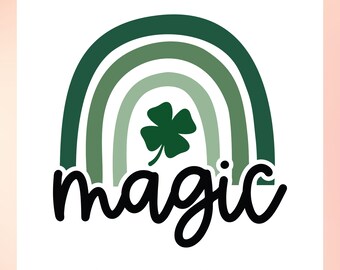 St Patricks Rainbow SVG | St Patricks Day SVG | Shamrock svg | Lucky Clover svg | Rainbow Baby SVG | Cut File for Cricut, Cameo Silhouette