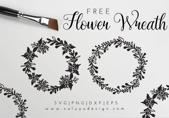 Free Svg Png Link Flower Wreath Cut Files Svg Png Dxf Etsy