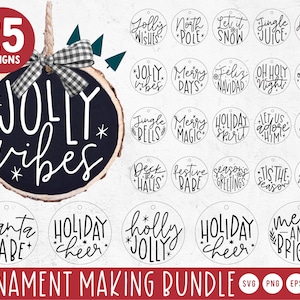 Christmas Ornament SVG Bundle | Circle Ornament SVG | Ornament Template svg | DIY ornament svg, Round Ornament svg Cricut, Cameo Sillhouette