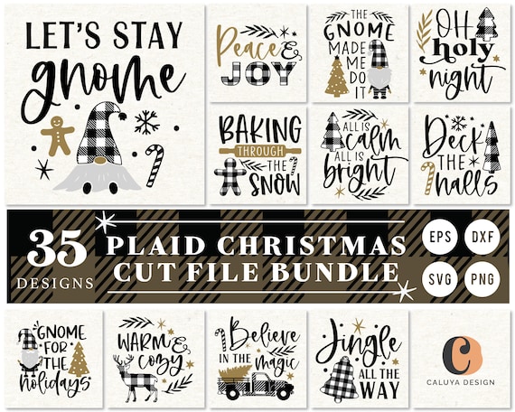 Download Plaid Christmas Svg Cut File Bundle For Cricut Cameo Etsy PSD Mockup Templates