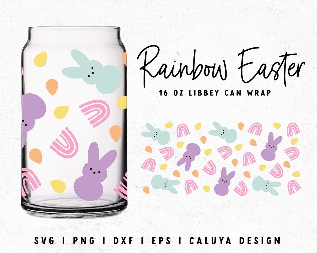 16oz Libbey Can Wrap SVG | Easter Libbey Can Wrap SVG | Peeps SVG ...