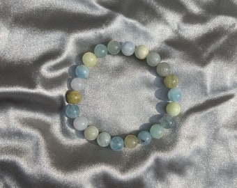 Multicolored Aquamarine Crystal Stretch Bracelet