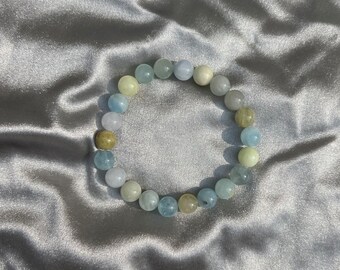 Multicolored Aquamarine Stretch Bracelet