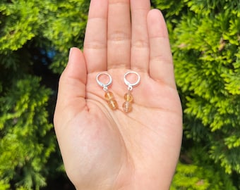 Citrine Huggie Earrings