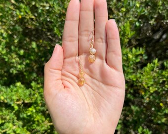 Citrine Crystal Earrings