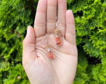 Mini Carnelian Jar Earrings