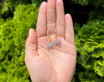 Citrine Butterfly Earrings