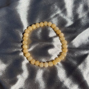 Honey Calcite Crystal Stretch Bracelet - Etsy