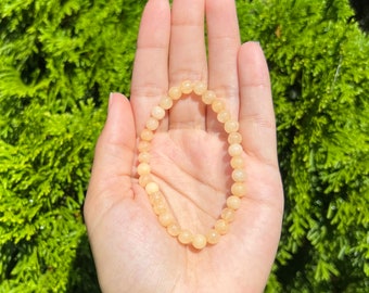 Honey Calcite Stretch Bracelet