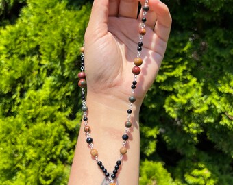 Picasso Jasper & Black Onyx Necklace