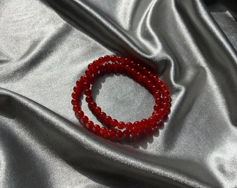 Red Agate Stretch Bracelet