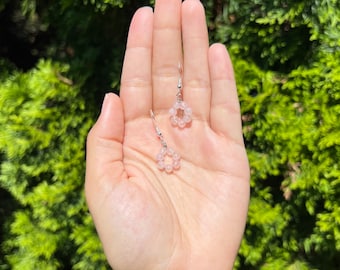 Mini Rose Quartz Earrings