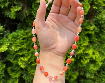 Carnelian Crystal Necklace