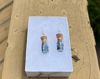 Mini Blue Kyanite Jar Earrings