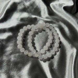 White Jade Crystal Stretch Bracelet