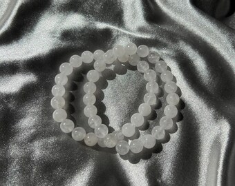White Jade Stretch Bracelet