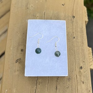 Moss Agate Crystal Earrings