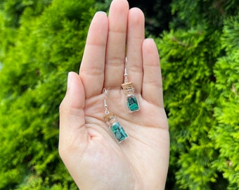 Mini Malachite Jar Earrings