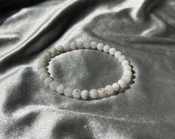 White Moonstone Stretch Bracelet