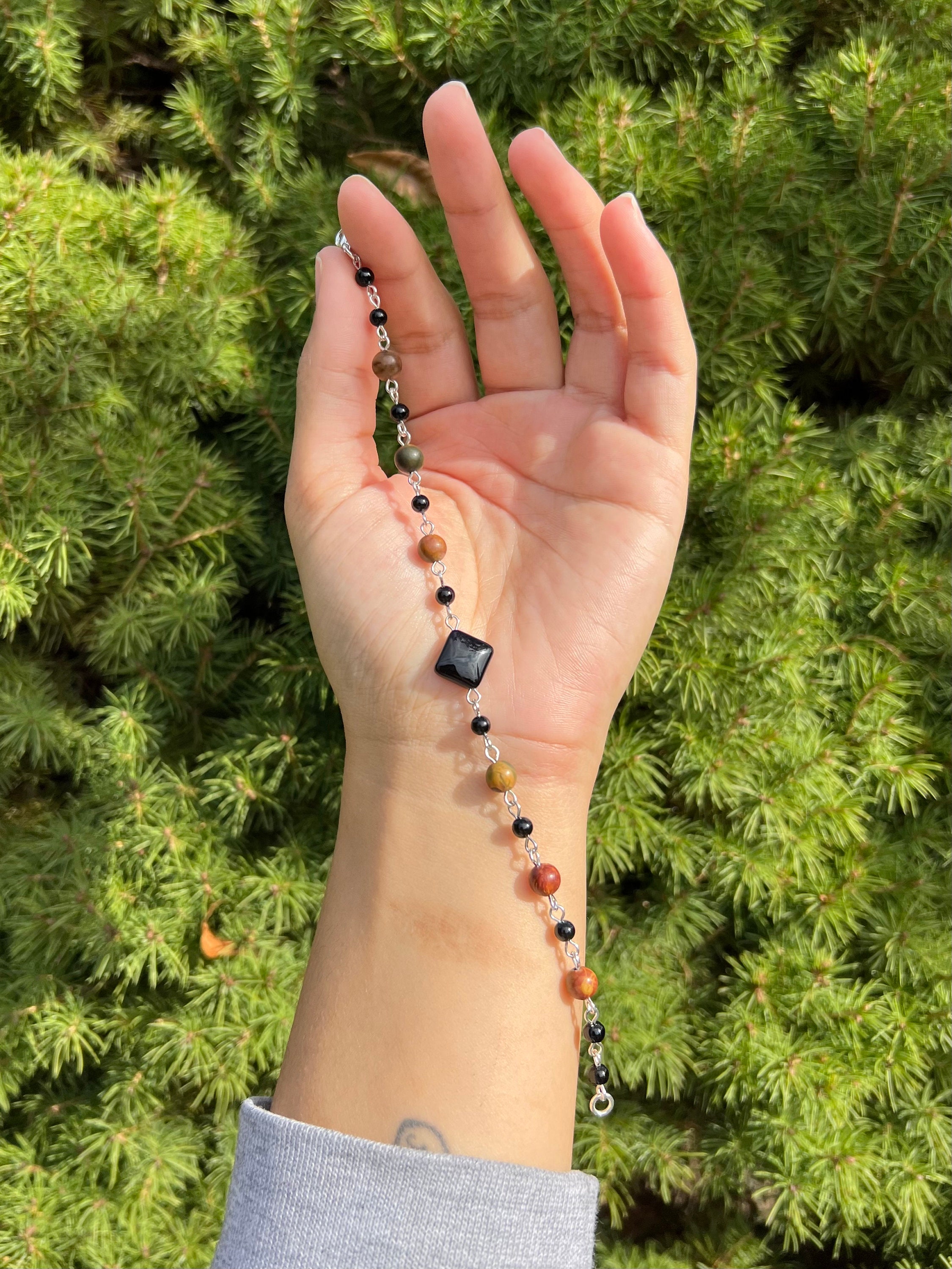Black Onyx & Picasso Jasper Bracelet Black Onyx & Picasso Jasper Bracelet