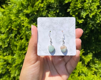 Amazonite Heart Earrings