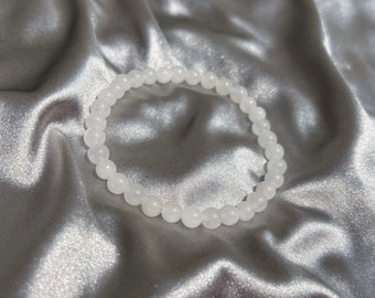 White Jade Stretch Bracelet