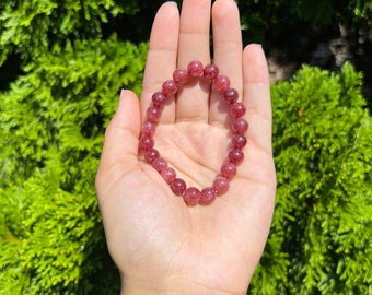Pink Tourmaline Stretch Bracelet