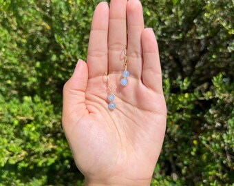 Aquamarine Crystal Earrings
