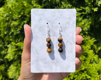 Yellow Tiger's Eye Earrings