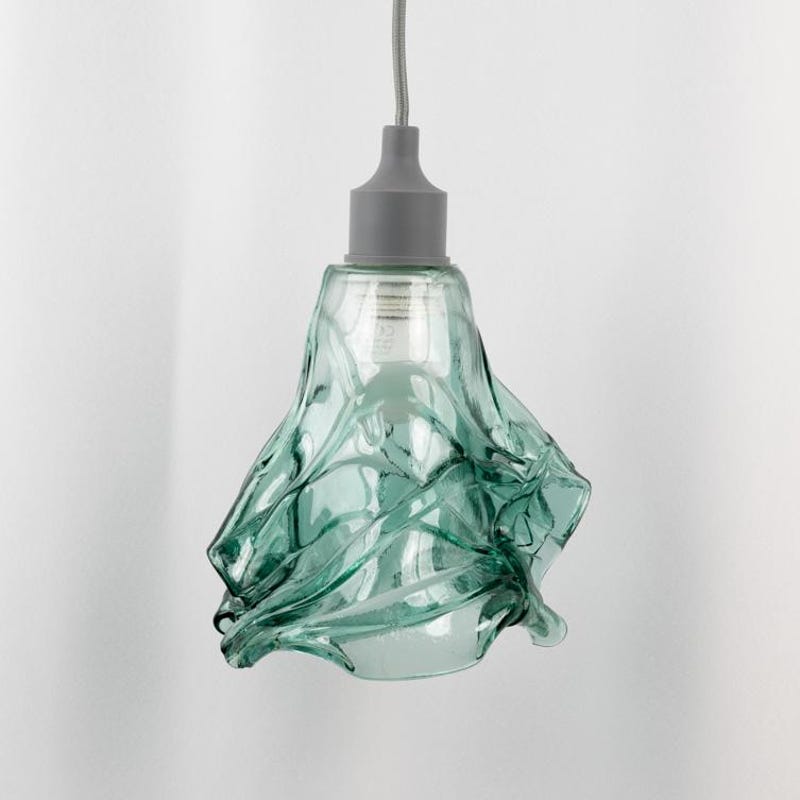 Pendant Light Unique Glass - Etsy - Unique Glass Pendant Light For Penthouse Apartment