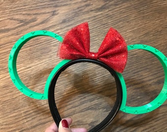 Hidden Mickey Rimmed 3D Ears (christmas edition!)