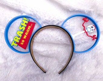Forky Toy Story 3D Mickey Ears with googly eyes